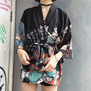 Kimono Style Yukata Maternity Long Sleeve Shirt